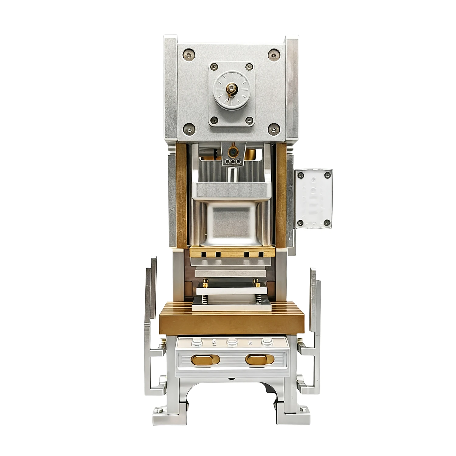 Mini Punch Press Model Aluminum Alloy Creative CNC Craft Holiday Gifts Collection Toys