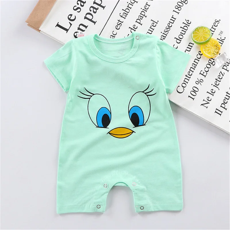 WUDIMIQI Baby Romper 2021 Summer New Toddler\'s Short Sleeve Cotton  Baby Clothes Newborn Boys Girls Jumpsuit&clothing3M to 18M