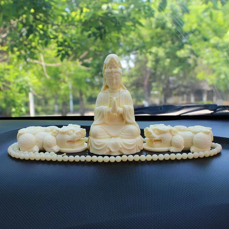 

Resin Guanyin, The brave Decorative Statue Chinese mascot Animals, Characters Home Room Office Car Feng Shui Statue