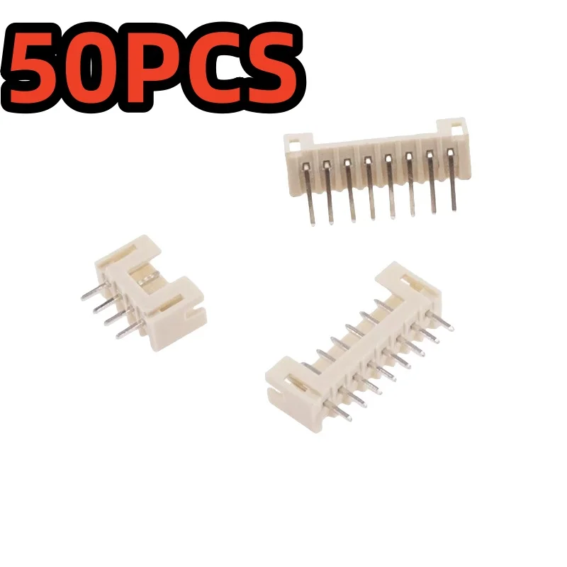 50PCS PH2.0 straight needle bent needle socket connector, heat-resistant socket 2/3/4/5/6/7/8P connector