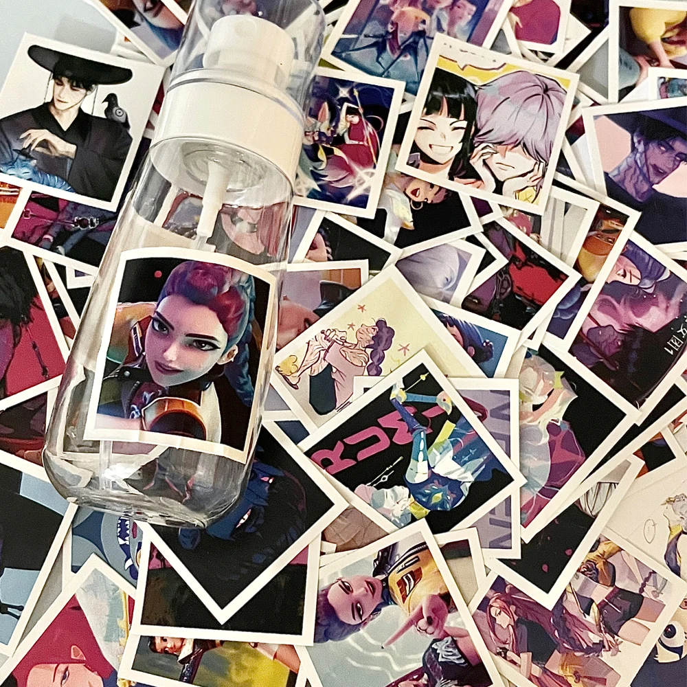 2025 Kpop فيلم شيطان الصيادين Huntrix Saja Boys Derpy Tiger ملصقات مقاوم للماء لعبة من الفينيل هدايا الأطفال