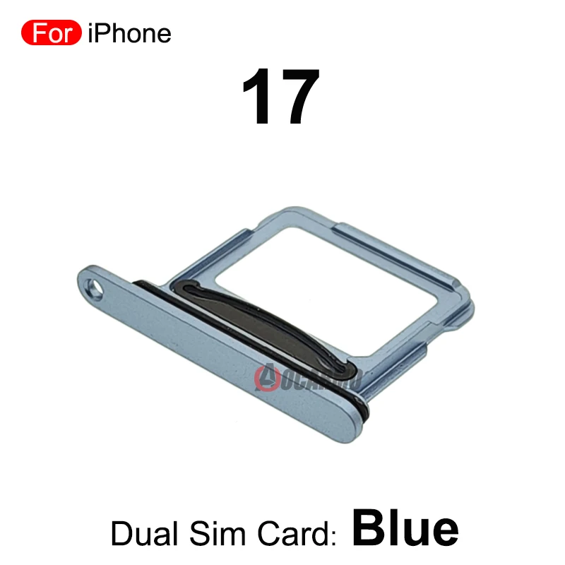 For iPhone 17 Dual SIM Card Single Sim Tray Slot Black Purple Blue Green White Purple eplacement Parts