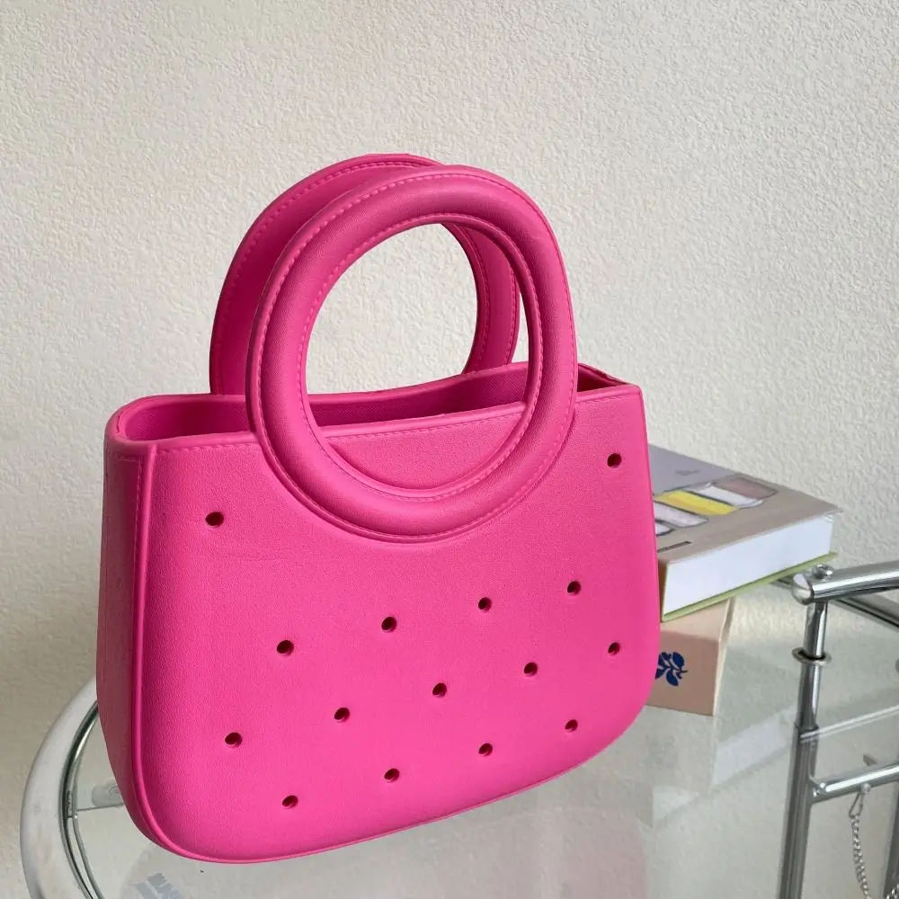 

Hot Sale EVA EVA Crossbody Bag DIY Waterproof Beach Bag Pure Color Large Capacity Storage Basket Outdoor