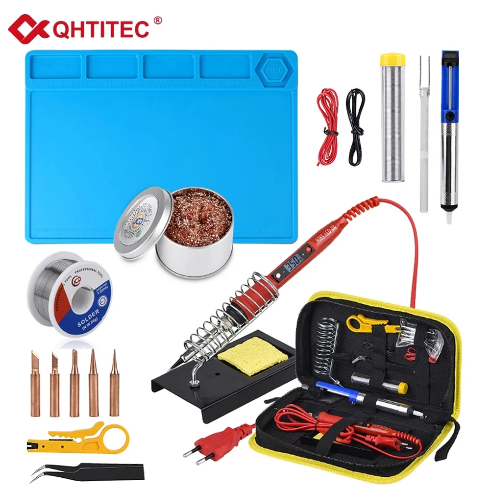 

Электрический паяльник JCD с ЖК-дисплеем и регулируемой температурой, 220 В, 110 В, 80 Вт, сварочные инструменты для ремонта