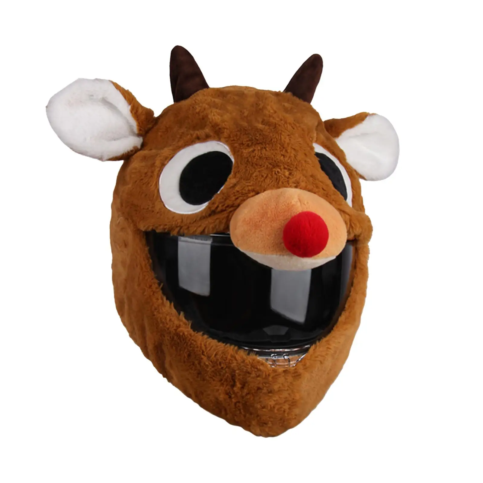 Helmet Cover Elk Shaped Cutie Christmas Plush Increase Riding Fun Cartoon