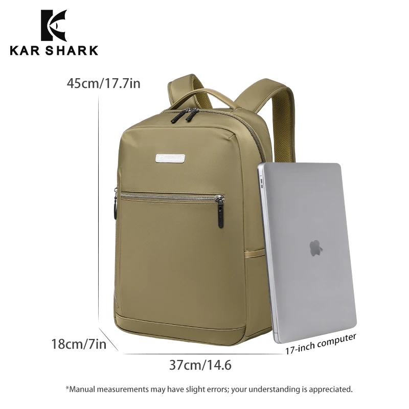 KAR SHARK Suspension Shock Absorption Dual-Shoulder Bag - Men's Business Commuting Backpack - Multi-functional Laptop Bag