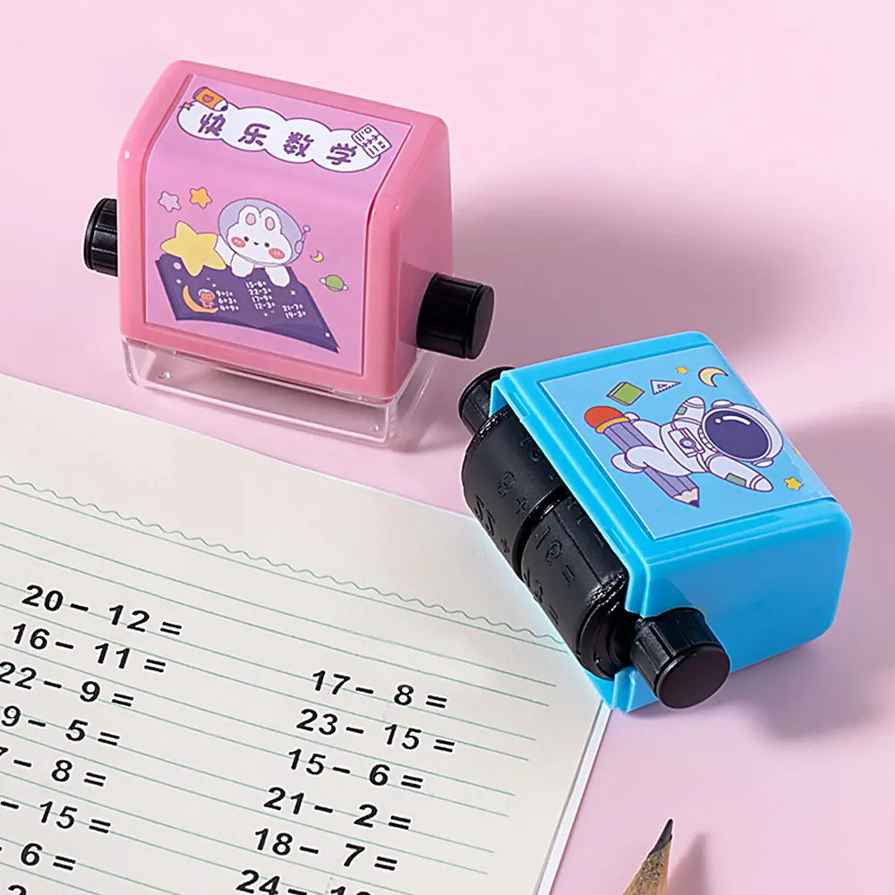Math Roller Stamp Addition Subtraction Multiplication Division Practice Digital Mathematical Operation Stamp Teaching Supplies