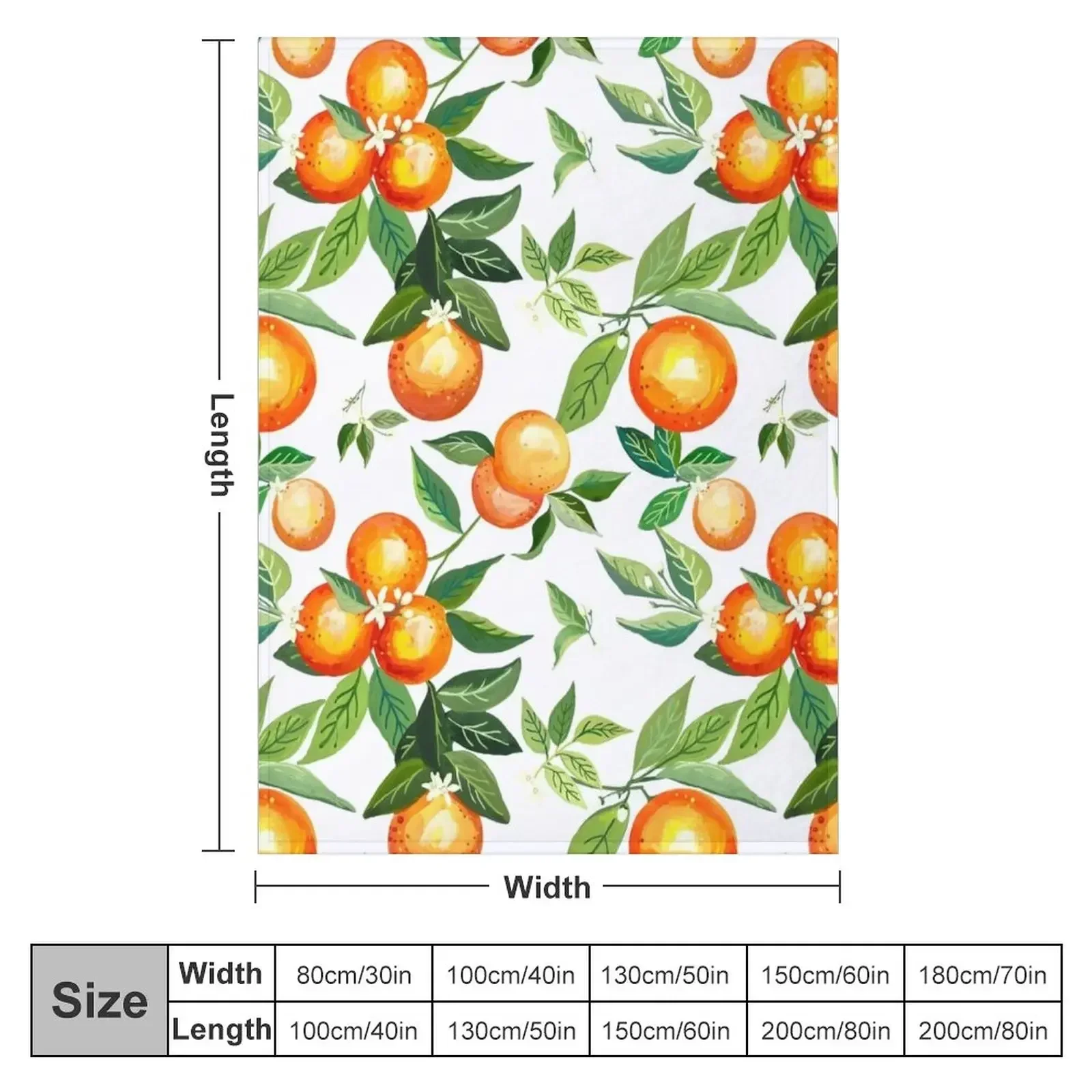 Orange Grove Garden Throw Blanket Cute Hairy Blankets Sofas Of Decoration blankets and throws Blankets