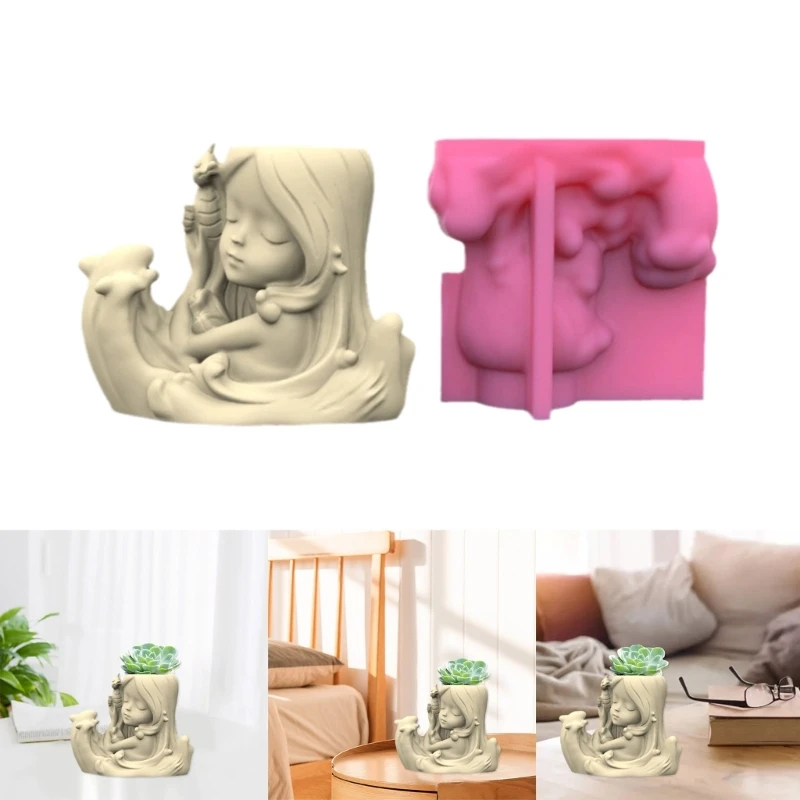 Geometric Gypsum Flower Pot Silicone Resin Mold Epoxy Resin Casting Mold Succulent Vase Cement Mold Pen Holder Mold