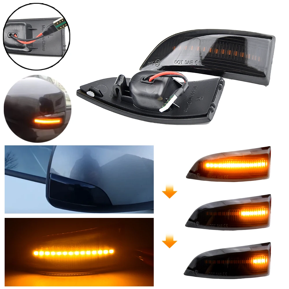 2pcs Dynamic LED Turn Signal Light Side Mirror Indicator Flasher For Renault Grand Scenic Laguna III X91 Fluence Megane 3 MK3