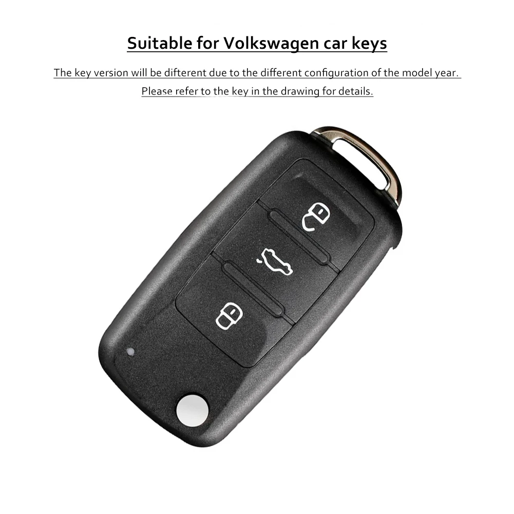 Autoschlüsselhülle Houlder für Volkswagen VW Golf Mk7 7 3 4 5 6 6r Skoda Octavia A7 Polo 9n Mk4 Passat B7 B8 Tiguan Zubehör – Detail 2