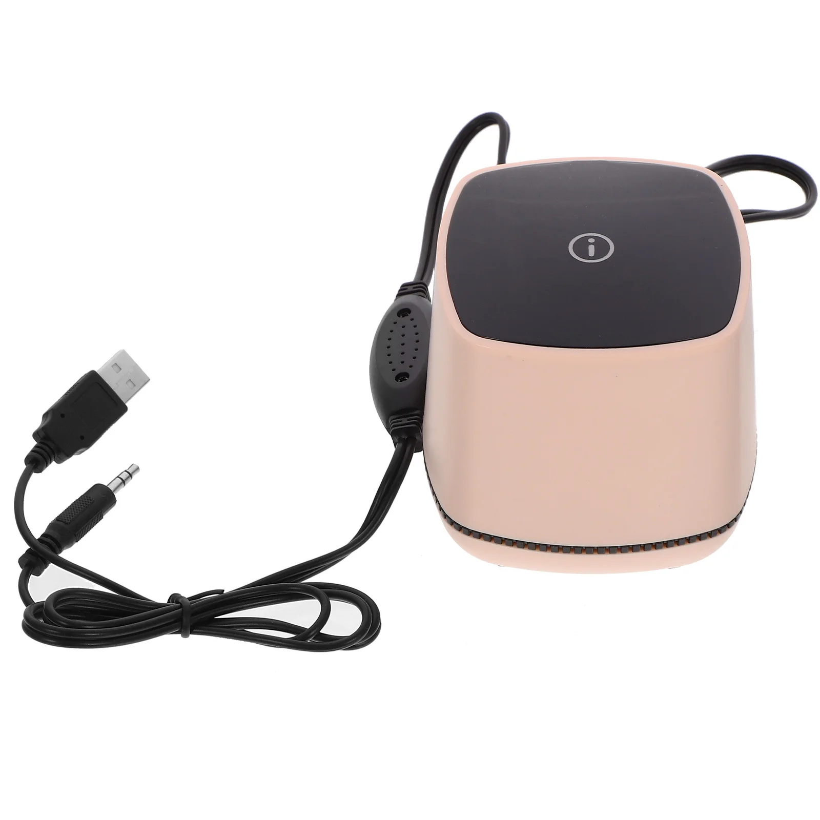 

Golden Mini Speakers for Pc Portable Desktop Computer Speaker Small Wired Stereo Sound System Space Saving Ultra Elegance Design