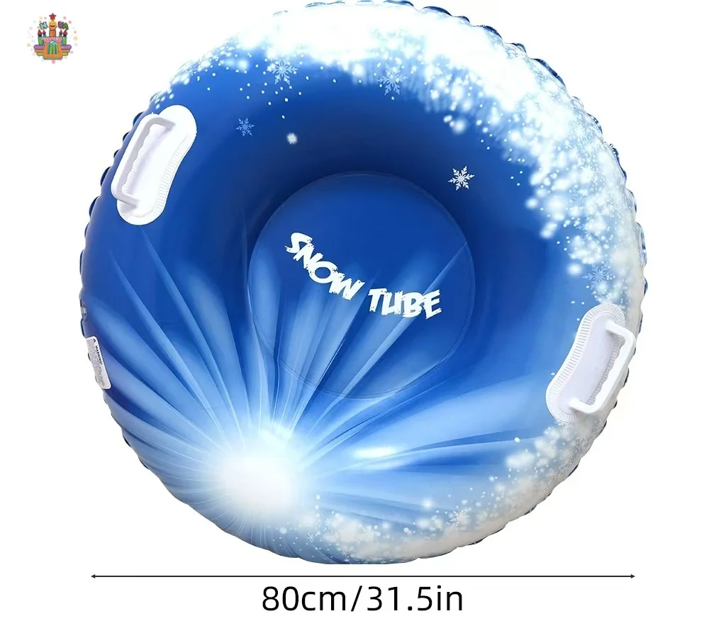 High-quality PVC Inflatable Hexagonal Snow Skiing Sled with Handle for Outdoor Winter Use by Children and Adults