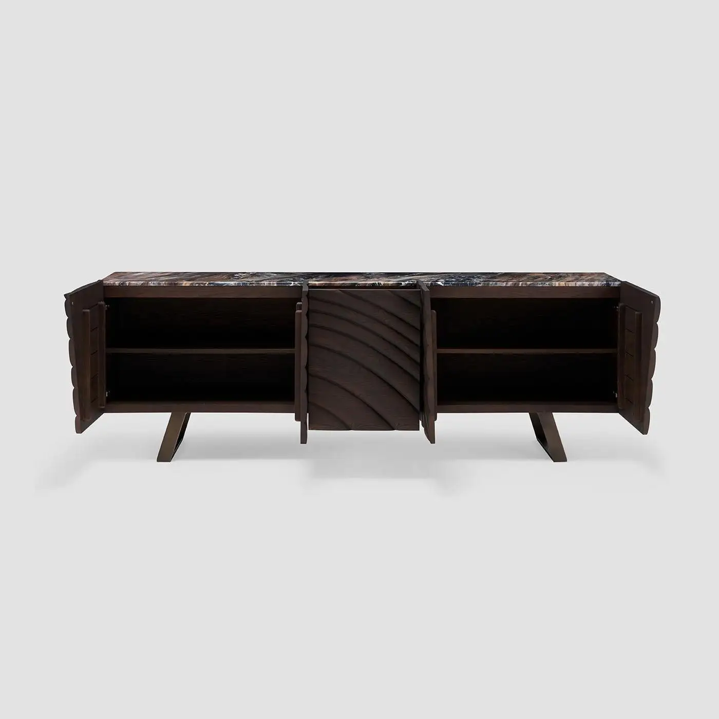 Z DU'S Modern Solid Wood Cabinet With Ample Interior Space And Four-legged Support. Can Serve As A TV Stand.Z