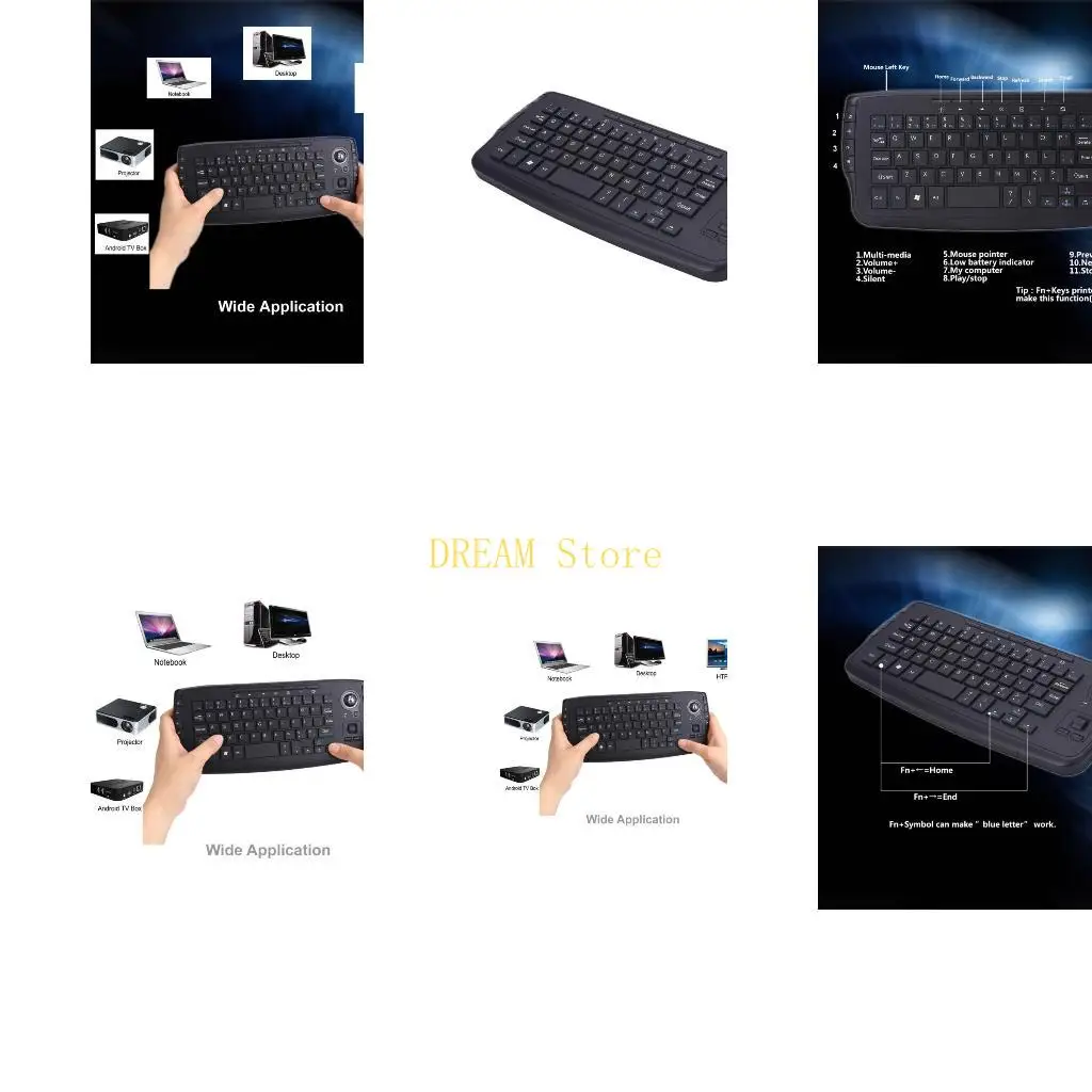 

Ergonomic 2.4G Keyboard with Trackball Mouse and Backlit Multiple Devices best sale