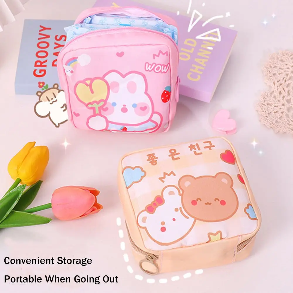 Coin Purse Makeup Organizer Headphone Case Cosmetic Bag Sanitary Pad Pouch Tampon Storage Bag Sanitary Pouch Storage