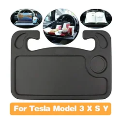 Car Travel Table For Tesla Model 3 X S Y Laptop Desk Multifunctional Steering Wheel Table Eating Notebook Holder Car Accessories