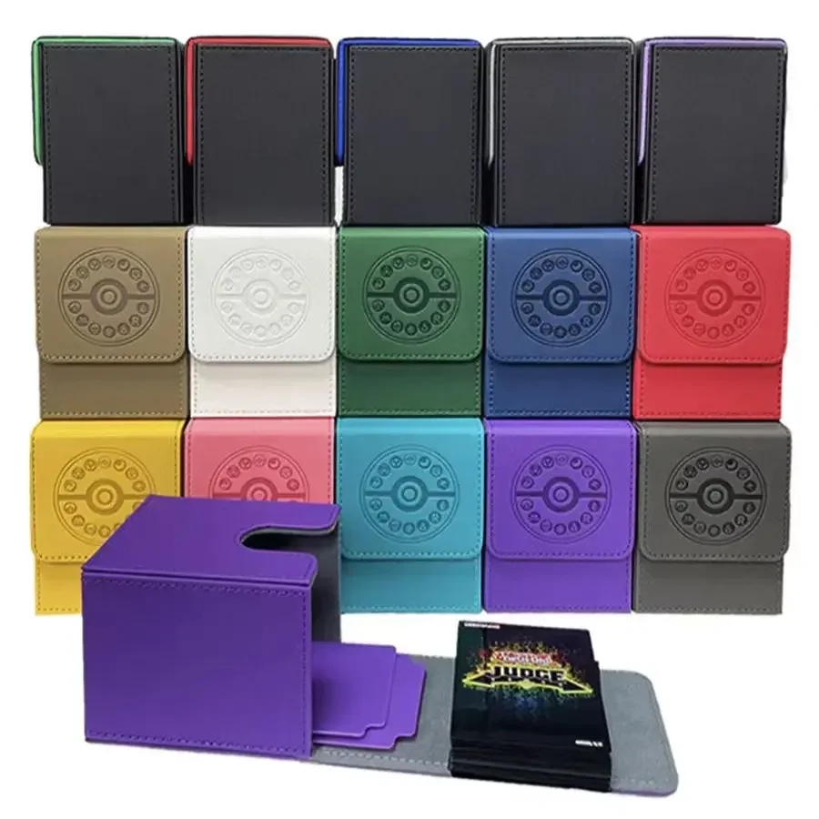 PTCG Pokemon Card Storage Box Card Game Storage Box 100+ Portable Storage Box Magic The Gathering Yu-Gi-Oh Universal Wave 4