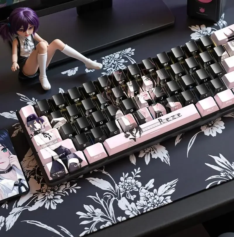 

Anime PBT Keycaps 135/74 Keys Set Five-Side Dye-Sublimation Cherry Profile for Mechanical Keyboard (61/68/87/104/108 Layouts)