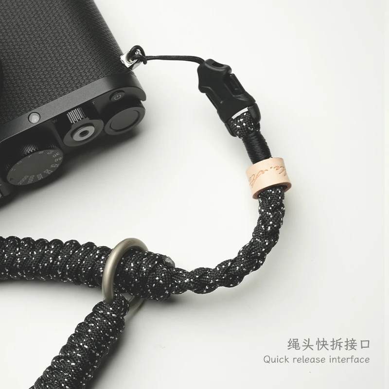 Mr. Stone Exclusieve Twine-serie, snelkoppelingsinterface, handgeweven camerariem voor Sony Leica Q3, ophangkoord, handkoord.