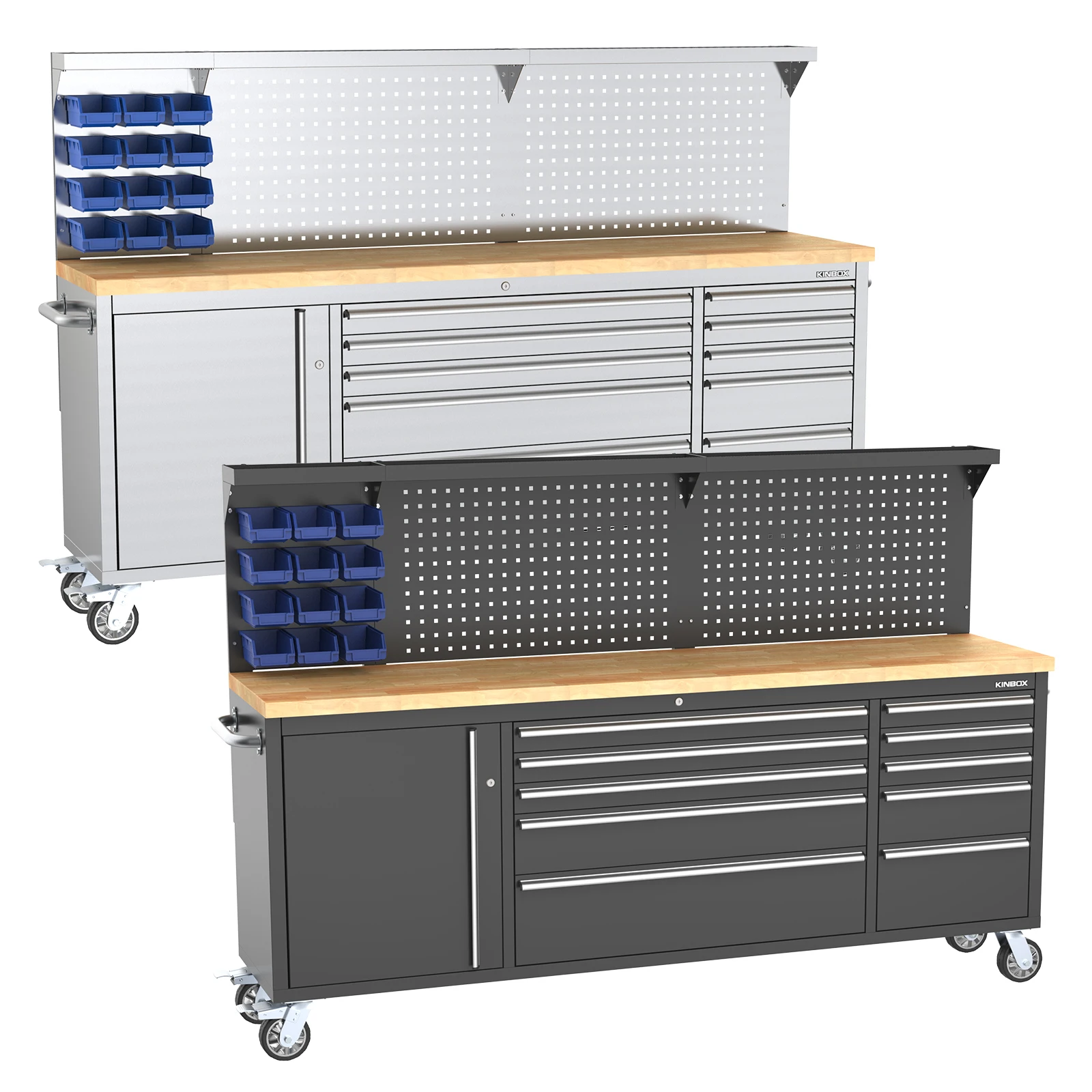 Premium Durable Workshop Garage ToolBox Trolley Cabinet Filled With Kraft Germany Hand Tool Set Mechanic For Professional