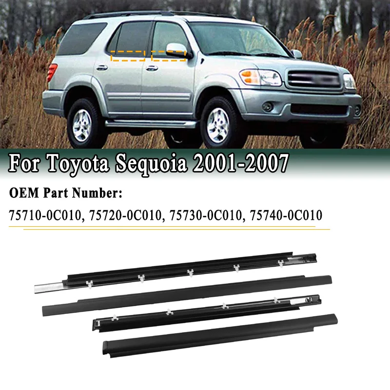 

Для Toyota Sequoia 2001-2007 уплотнительный ремень для окна 75710-0C010, 75720-0C010, 75730-0C010, 75740-0C010