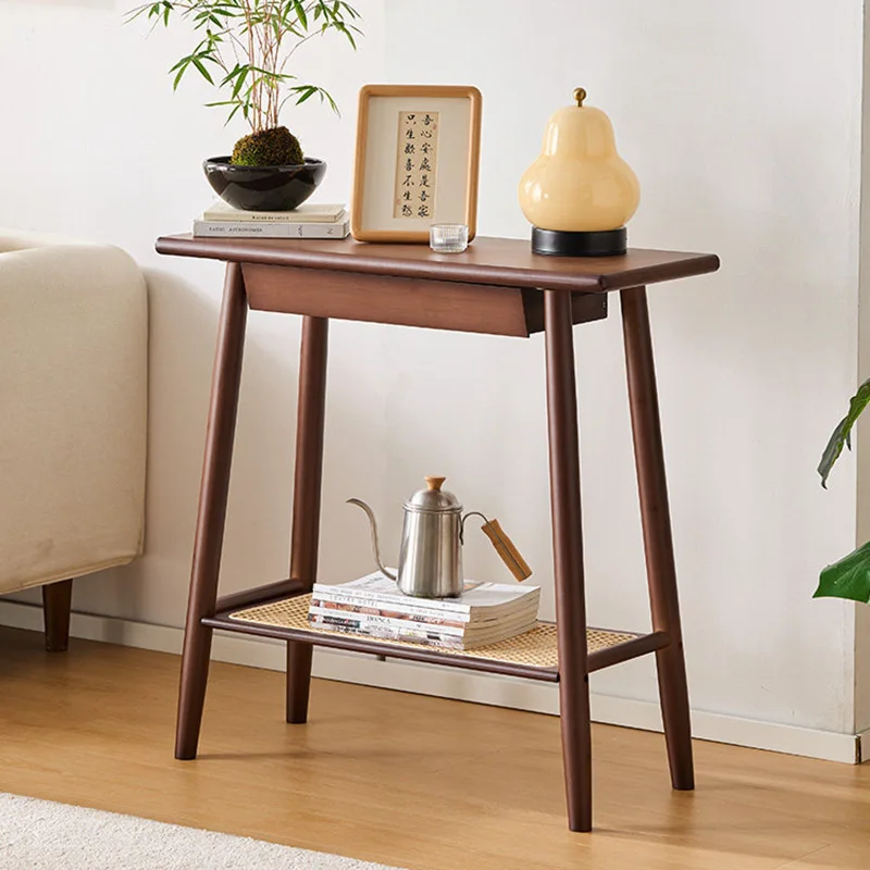 Retro Aesthetic Console Tables Mid Century Glamour Rustic Corner Console Table Space Saving Simple Console  Furniture Home