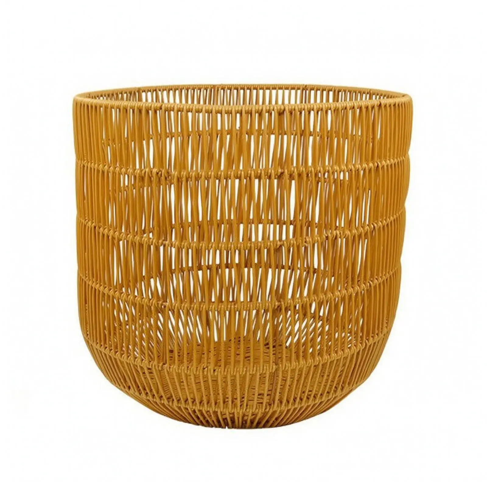 Handcrafted Woven Storage Basket PP PE Material Laundry Organizer for Hotel Room and Laundry Area