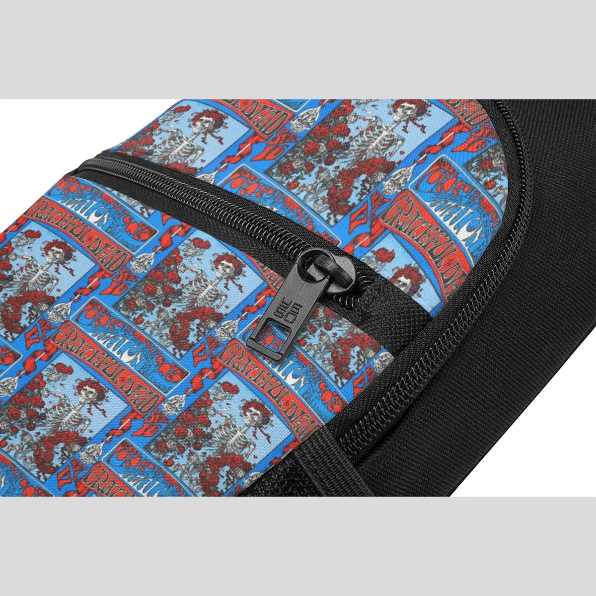 Grateful Dead Rock Band Chest Bag Men Sling Crossbody Backpack Chest Bag Traveling Hiking Daypack Shoulder Bag