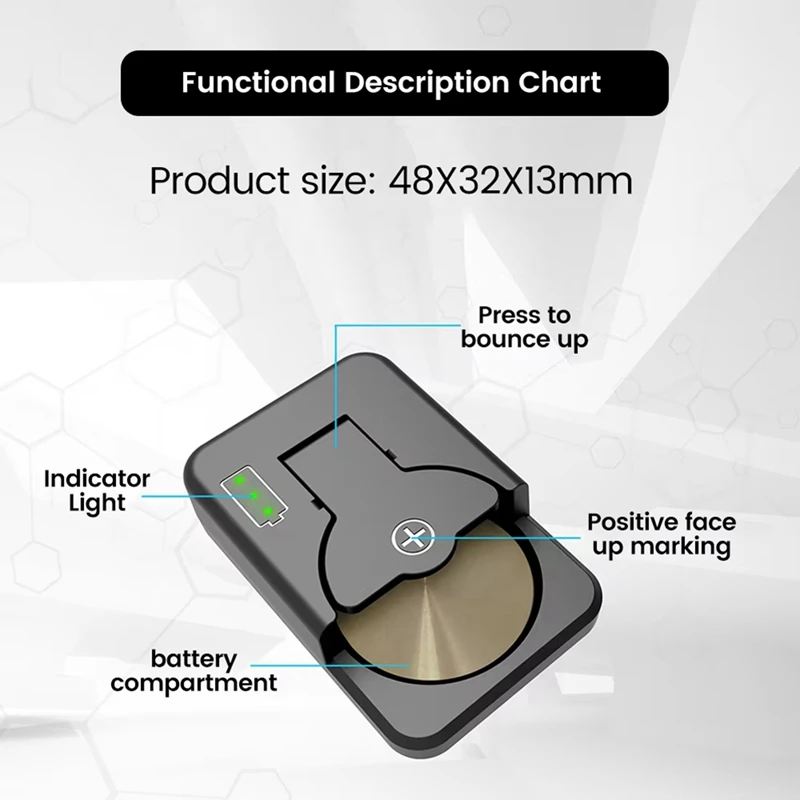 USB C Coin Cells Button Battery Charger For LIR1025/1220/1254/1620/1632/2016/2025/2032/2430 Button Battery Charger