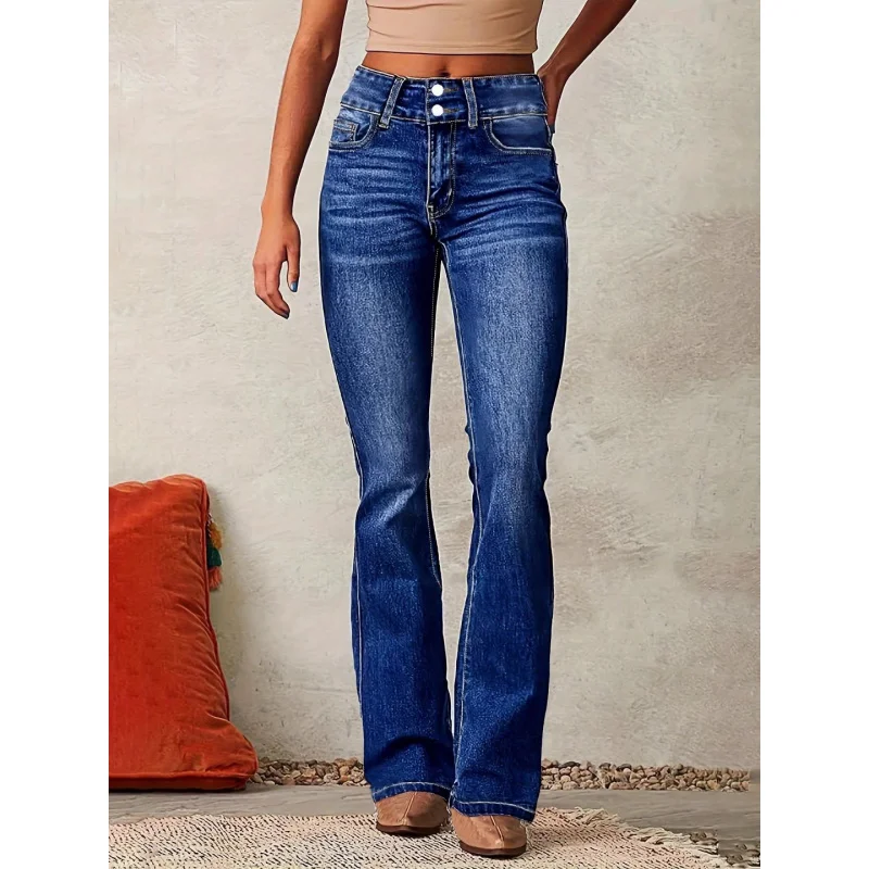 

Fashion elastic big size jeans women ladies pants