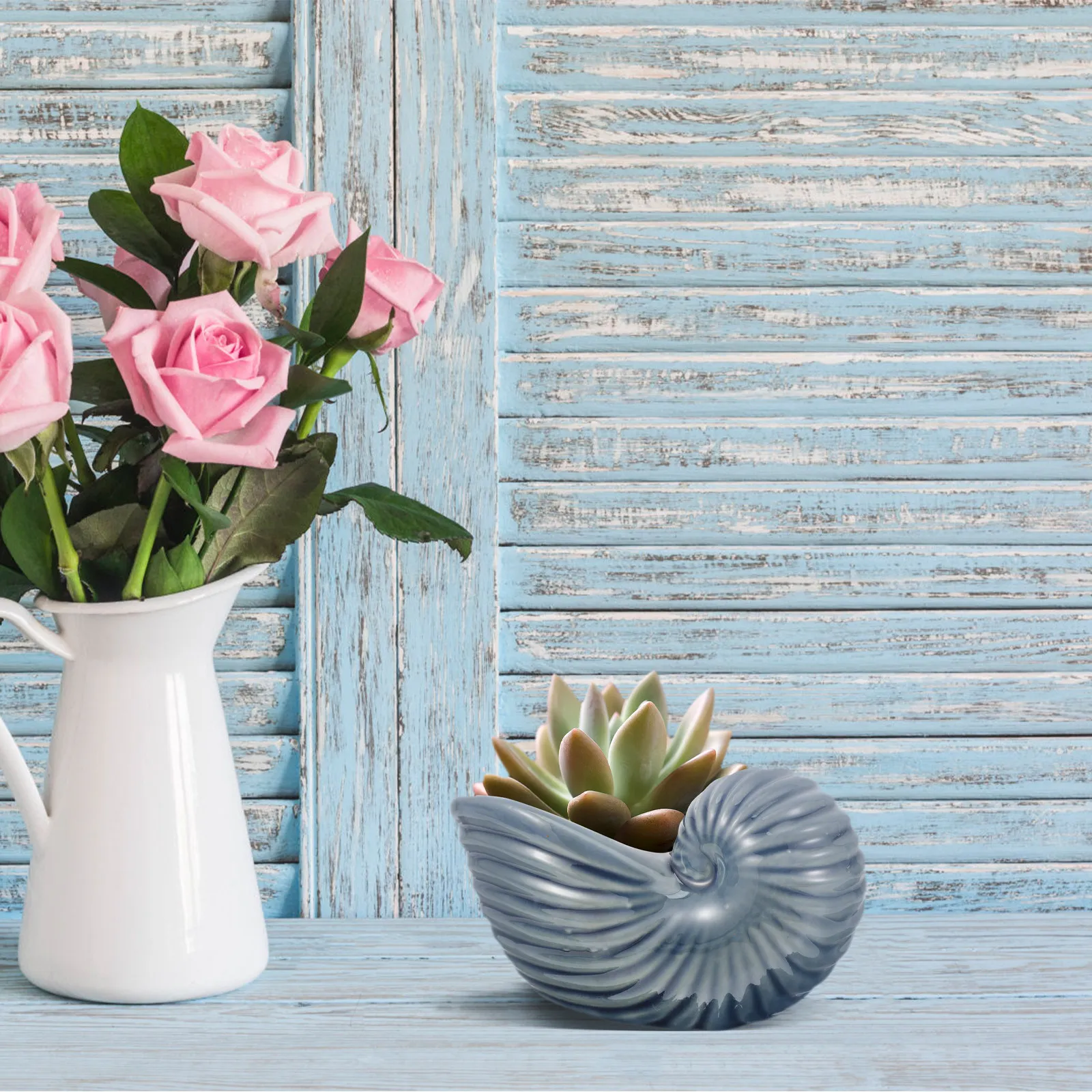 2Pcs Succulent Pot Ceramic Plant Pot Small Creative Planter Indoor Small Flowerpot for Desk Windowsill Decoration