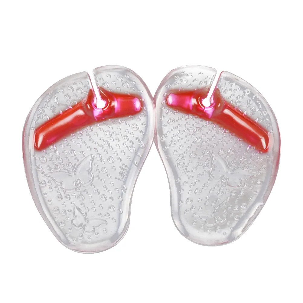 Gel Forefoot Pads Transparent Shock Absorbing Insoles Anti-Fatigue Foot Stickers For High Heels Flip-Flops Slippers