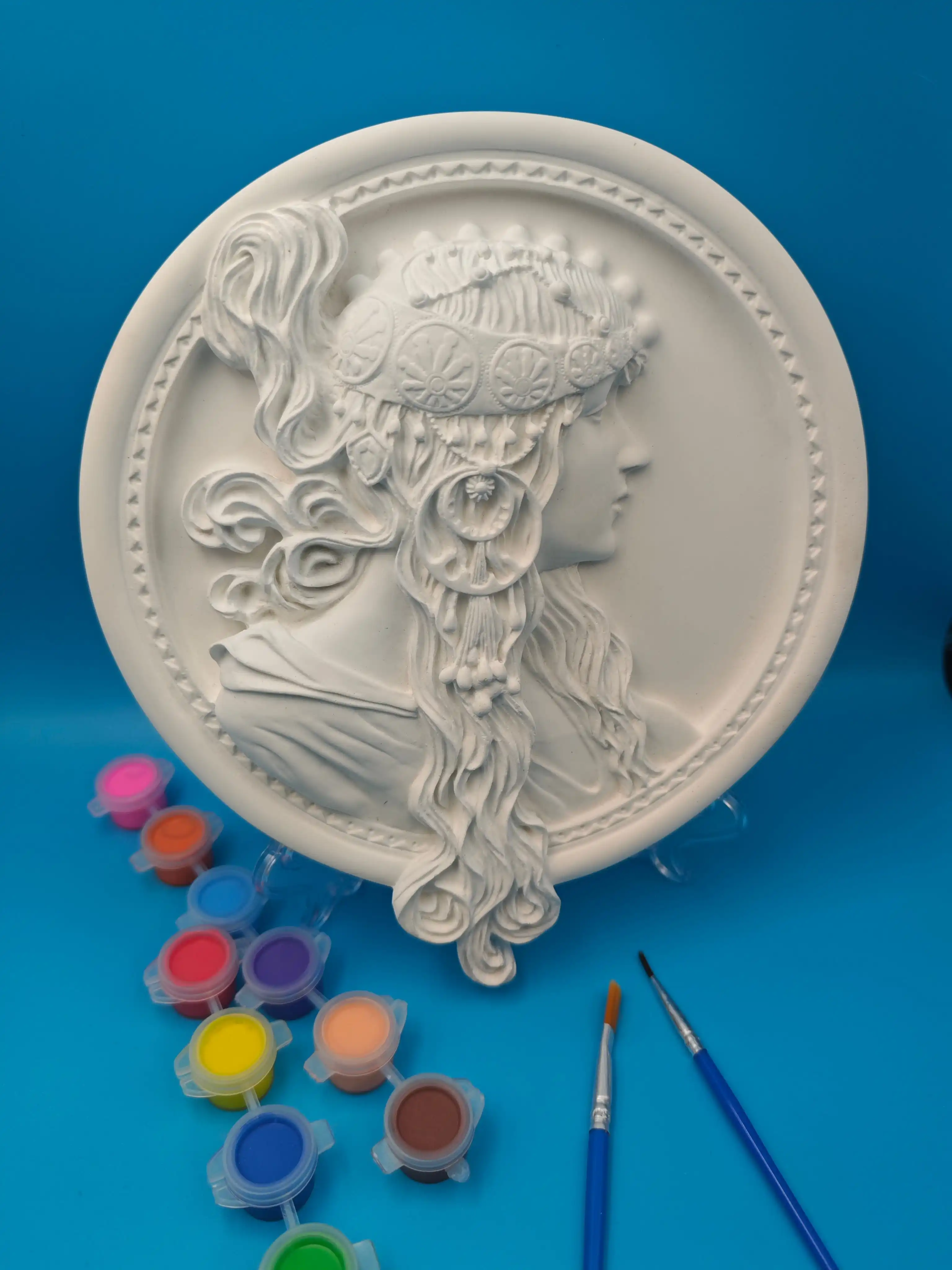 

Vintage Alphonse Mucha Inspired 3D Relief Wall Art Sculpture Home Decor Ornament Gift for Art Nouveau Lovers
