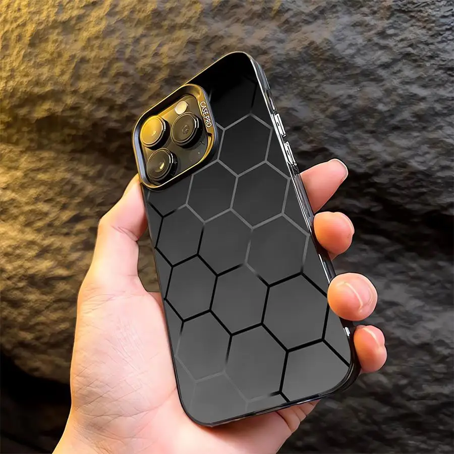 Fashion Honeycomb Design Phone Case for Apple iPhone XR 12 Pro XS Max 11 Pro Max 15 Plus 14 Pro X 13 14 Pro Max 14 Thin Cover