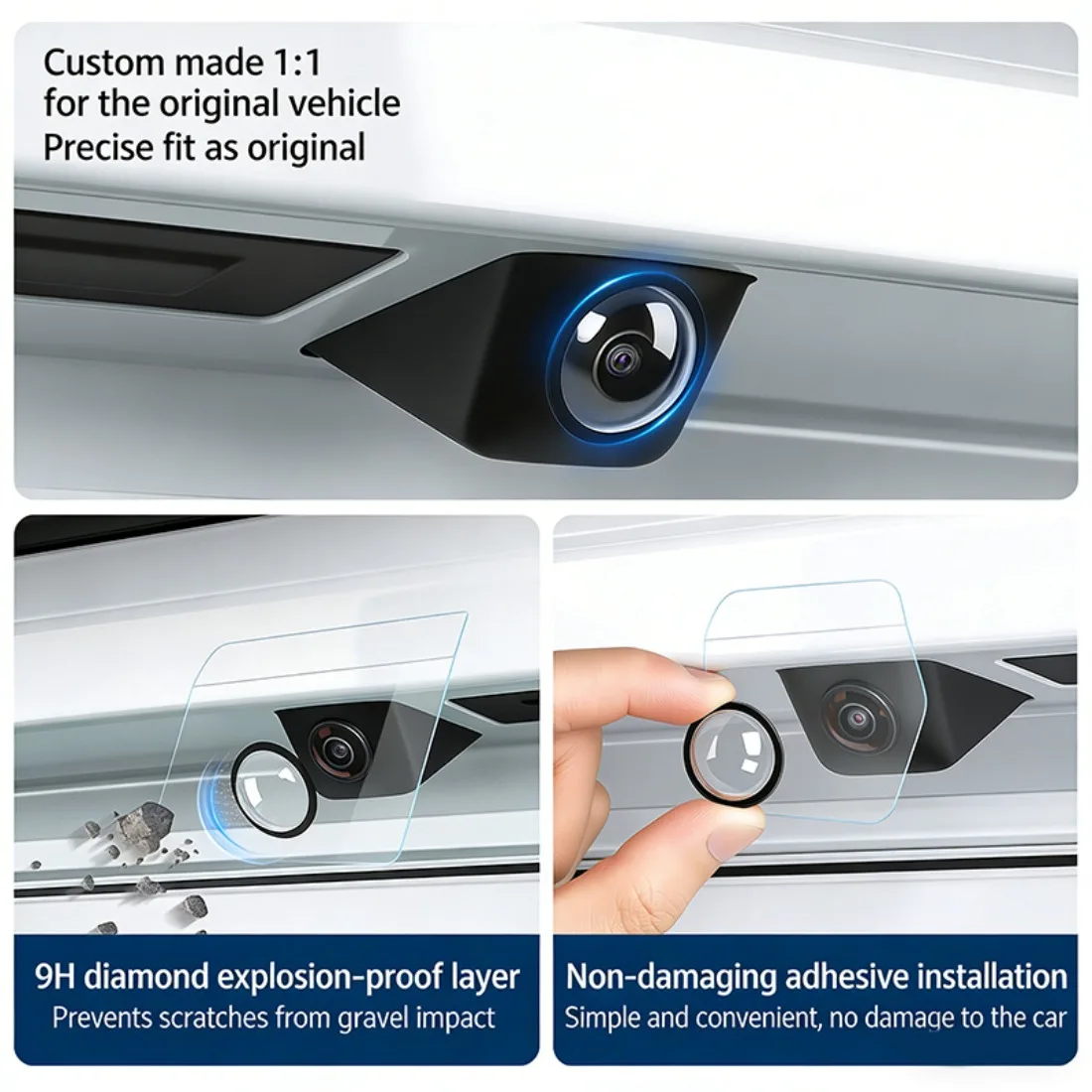 

360° Car Panoramic Camera Lens Cover, Rearview Camera Protector, Dustproof Anti-Scratch Shell