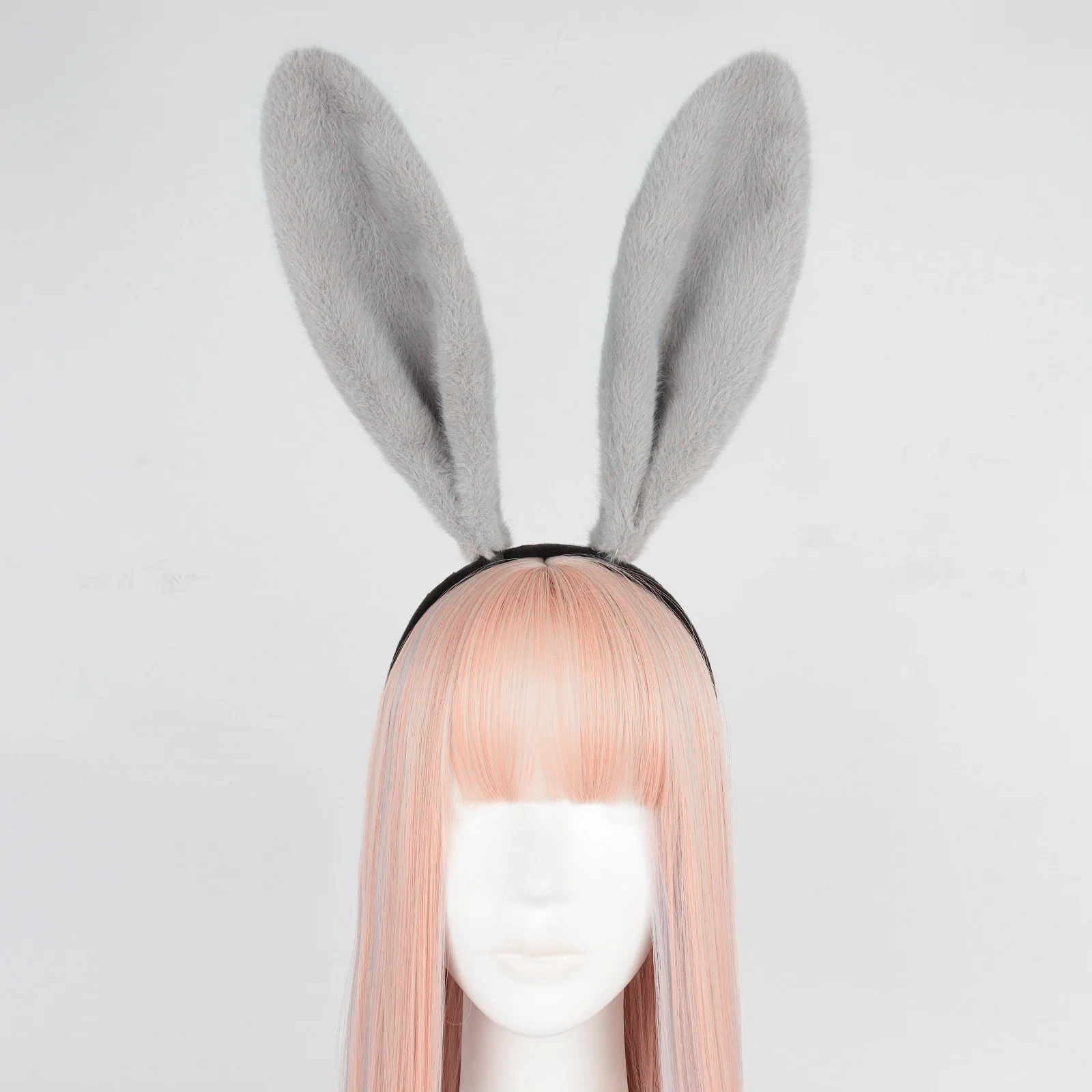 Vêtements de sauna de lapin pour filles, oreilles de lapin simulées, coiffure d'animal Kawaii, accessoire de cosplay Anime, accessoires Lolita, bande de sauna de carnaval