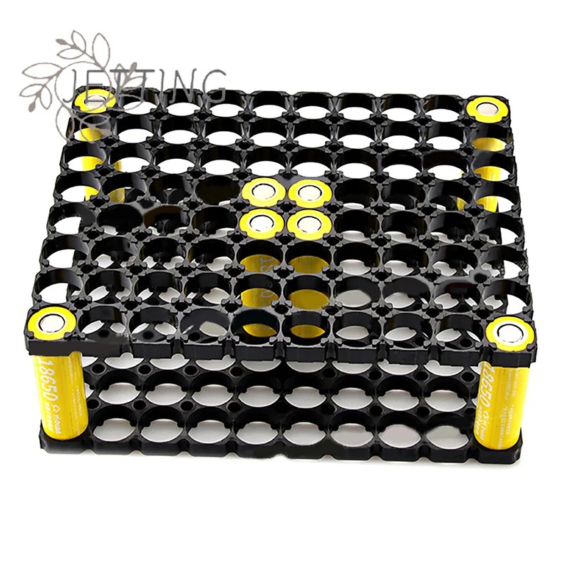 

Hot 18650 8*10 Lithium Cell Battery Holder Case Batteries Holder Bracket DIY Anti Vibration Plastic Cylindrical Battery Pack