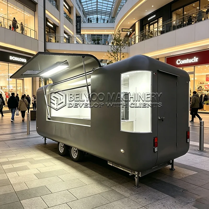 Belyoo Premium Mobile Coffee Catering Truck Outdoor Multi Functional Lce Cream Beer Bar Flower Shop for Sale