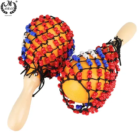 전문 구슬 그물 모래 망치, 손으로 흔드는 탬버린 모래 망치, 유아 나무 모래 망치, 1 쌍