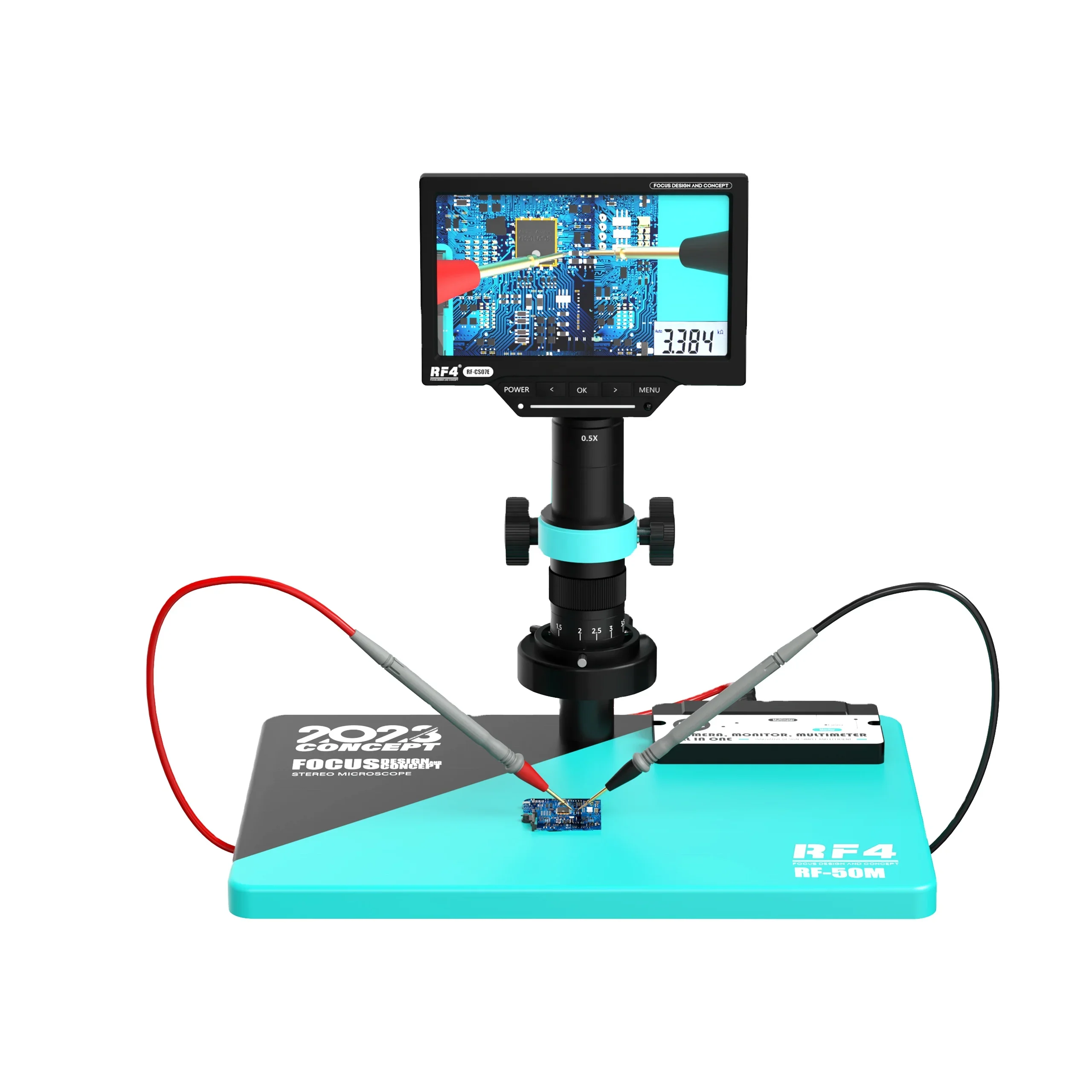 RF4 RF-50M Digital High-definition 7-50X1080P Microscope Spot Welding Repair BGA Mobile Phone Repair Motherboard Workbench