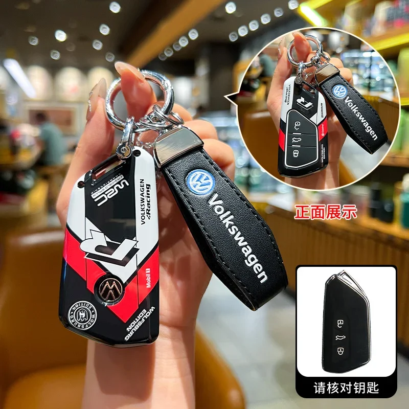 

2026 Hot For VW VOLKSWAGEN ABS Style Car Key Case Cover Shell For VW Volkswagen Golf 8 MK8 ID3 ID4 Cupra Protection Smart Remote