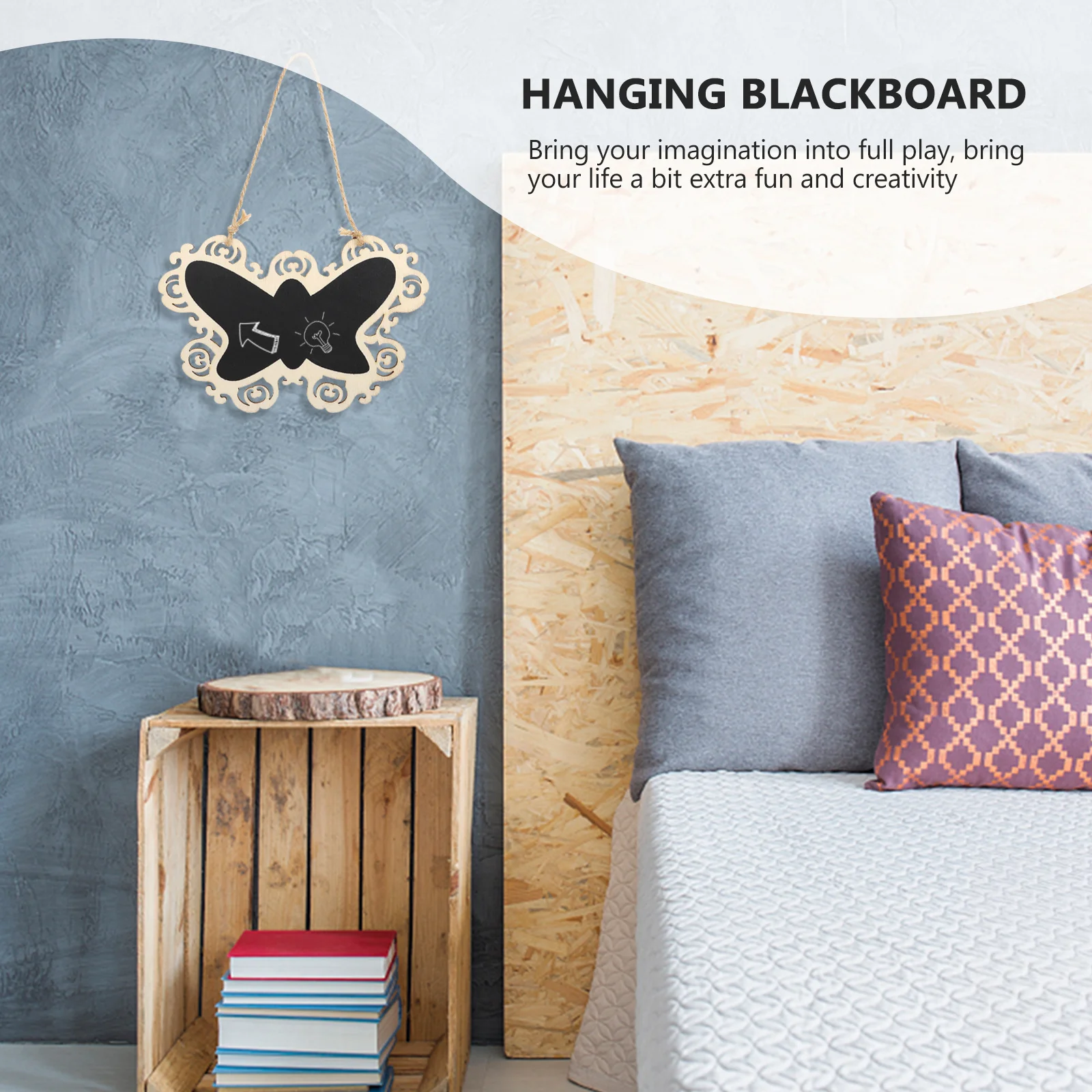 4 قطعة حافة مجوفة معلقة السبورات لوحات السبورة الخشبية العملي قابل للمسح رسالة مذكرة لوحات للملاحظات اليومية #1