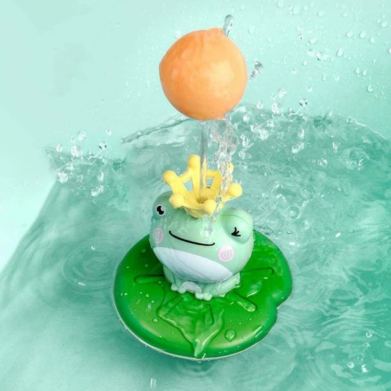 Giocattoli da bagno per bambini spruzzo elettrico acqua galleggiante rotazione verde Forg Sprinkler giocattolo doccia gioco per bambini bagno per bambini