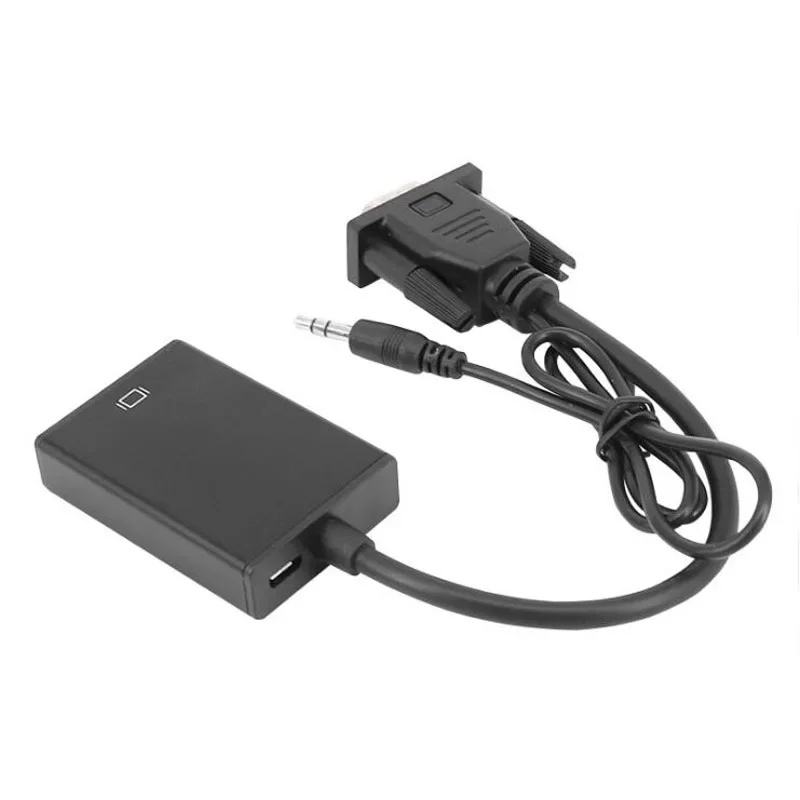 

Full HD 1080P VGA Male to HDMI Female Converter Adapter Audio Video Cable with USB Power 3.5MM Audio Cable for Laptop PC HDTV TV
