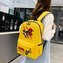 Deadpool & Wolverine Backpacks Marvels Film Bags Large Capacity Reduce Burden Fashion Schoolbags Unisex Birthday Present Gifts