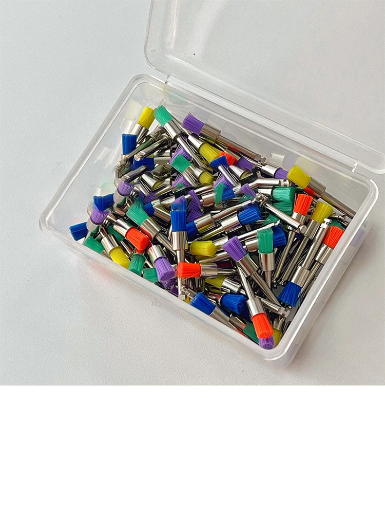 50/100 Stück weiche und dichte Nylon-Polierbürstenköpfe, 2,35 mm, bunte Reinigungs- und Polierwerkzeuge – Detail 5