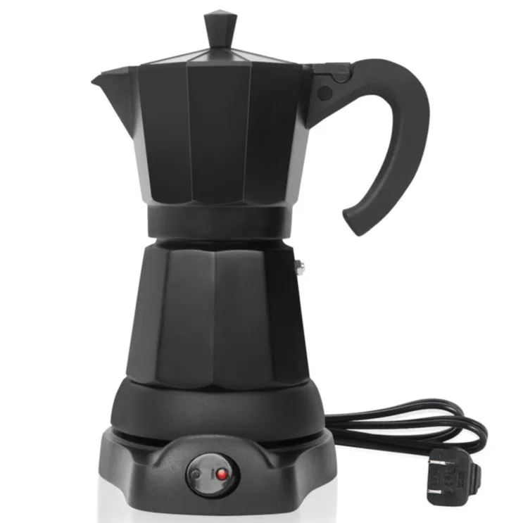 Aluminum electric Mocha pot Italian style European plug-in coffee machine for household use, fast and convenient electric