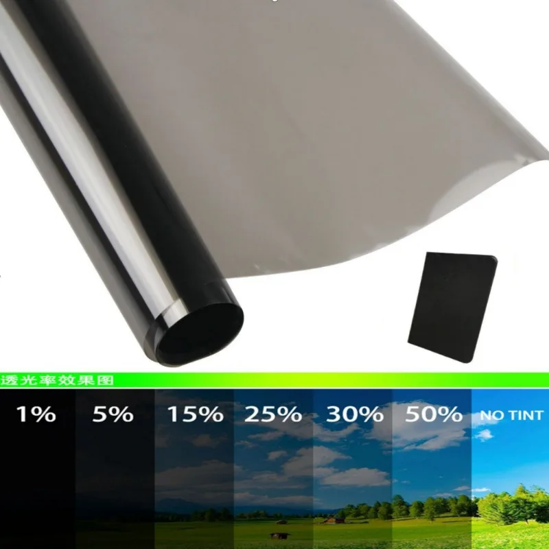 

​​3m 50cm VLT Black Window Tint Film​​ – 1% VLT Solar UV Protection for Car & Home, Bubble-Free Application 99% UV Block