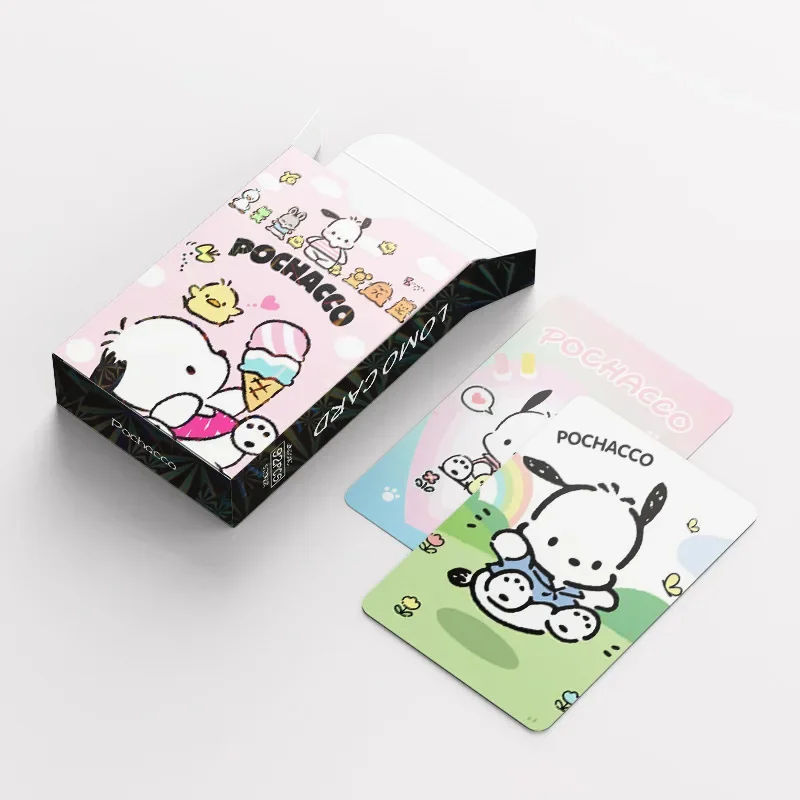 Sanrio Pochacco-Juego de tarjetas Lomo de alta calidad, marcadores Kawaii, pegatinas impresas en HD, serie de tarjetas fotográficas, regalo de